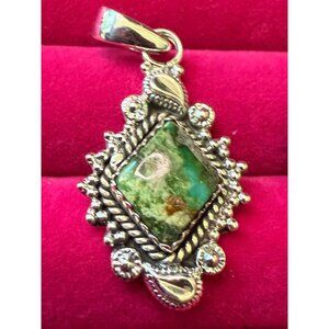 Sonoran Gold Turquoise & Sterling Silver Pendant